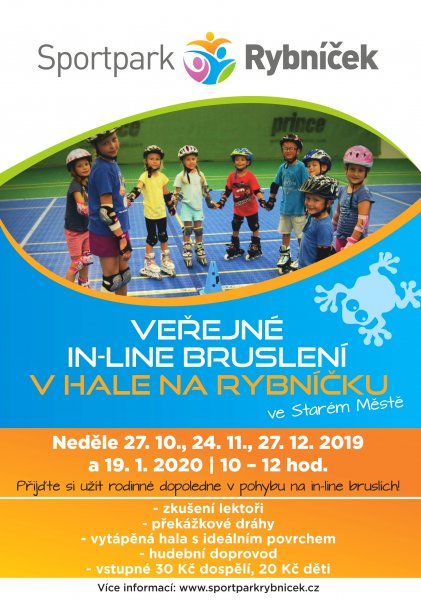 Veřejné in-line bruslení v hale